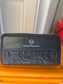 Portafoglio Sergio Tacchini nero con zip
