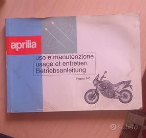  libretto uso e manutenz. Aprilia Pegaso cube