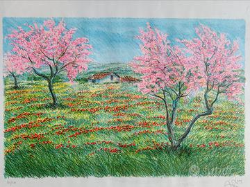 QUADRO  AZZINARI FRANCO (1949) LITOGRAFIA 