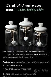 set di barattoli in vetro trasparente 
