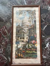 Quadro vintage "Place du Tertre - Parigi"
