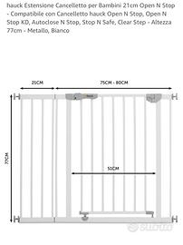 Prolunga per cancelletto di sicurezza bambini