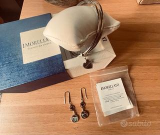 BRACCIALE E ORECCHINI CUORE MORELLATO