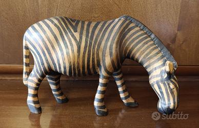 Zebra intagliata a mano, artigianato etnico Africa