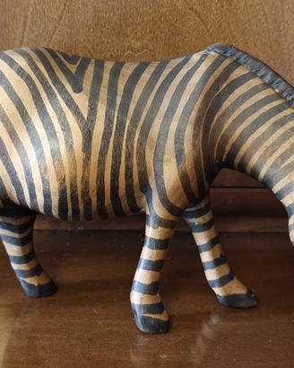 Zebra intagliata a mano, artigianato etnico Africa