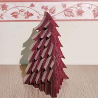 Albero Natale di legno fatto a mano