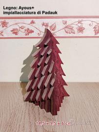 Albero Natale di legno fatto a mano