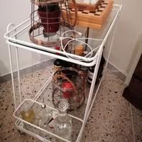 Carrello portavivande Bar ferro e vetro