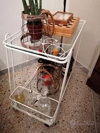 Carrello portavivande Bar ferro e vetro