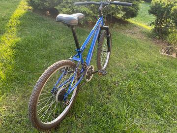 Bici da montanbike blu