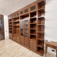 Mobile soggiorno in legno toulipier libreria/vetri
