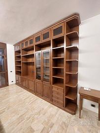 Mobile soggiorno in legno toulipier libreria/vetri
