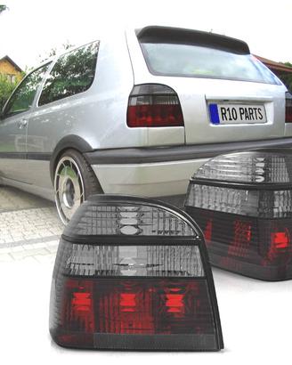 FANALI VOLKSWAGEN VW GOLF 3 91-97 ROSSO AFFUMICATO