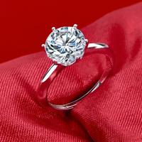 Anello solitario Diamante Moissanite 3 carati 