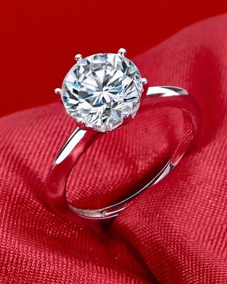 Anello solitario Diamante Moissanite 3 carati 