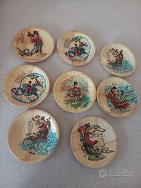 Piattini in bambù arte orientale giapponese