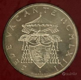 Lira Vaticano argento sede vacante 1963