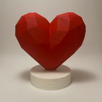 Cuore 3D con incisioni personalizzate e QR Code