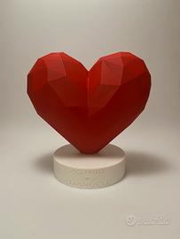 Cuore 3D con incisioni personalizzate e QR Code