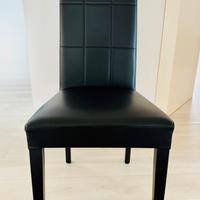 6 sedie in similpelle nera (come nuove, moderne)