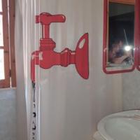 Tenda doccia telata vintage anni 80 originale
