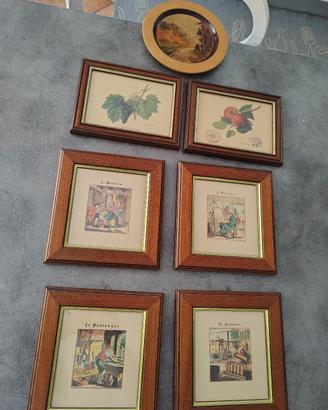 set di 7 piccoli quadri