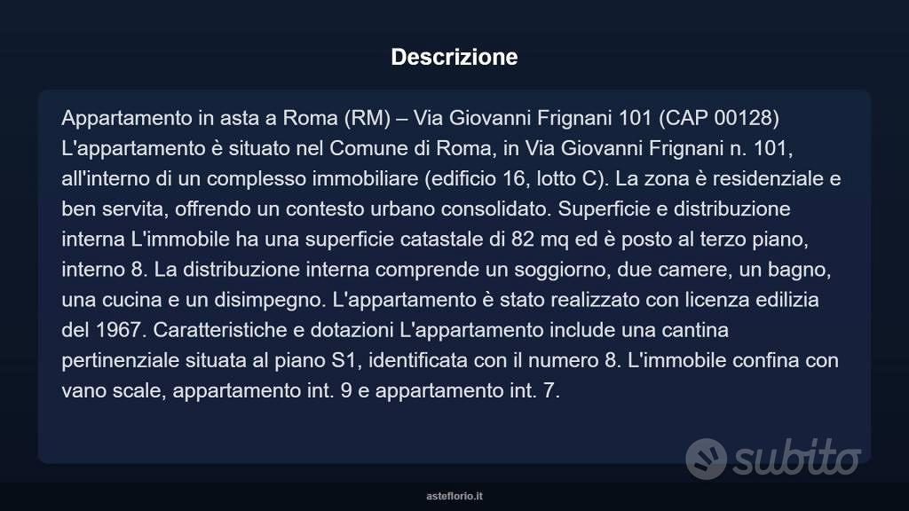 Appartamento – RM - Altro