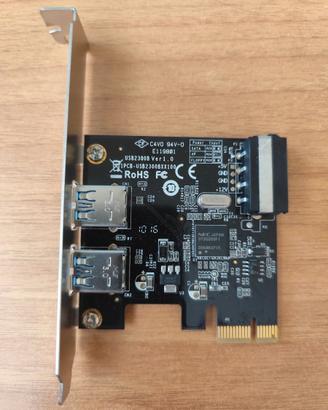 Scheda PCI Express USB 3.0 Super Speed.
