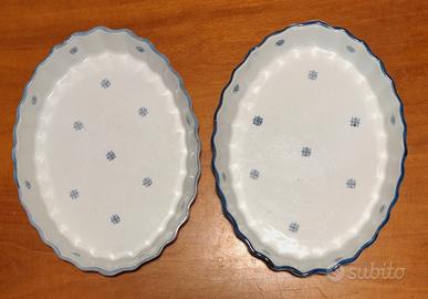 Due pirofile in ceramica da forno 