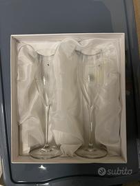 N. 2 flute in cristallo decorati