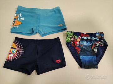 Set di tre costumi bambino Arena Marvel taglia 3-4