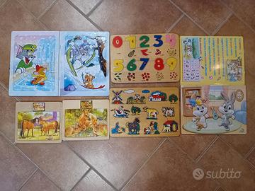 lotto composto da 8 puzzle facili