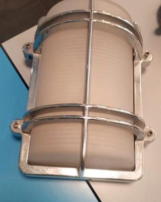 lampada da esterno in ottone cromato foresti 