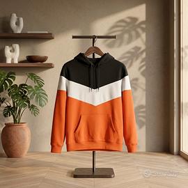 Felpa, Terranova, XL, chevron, arancione