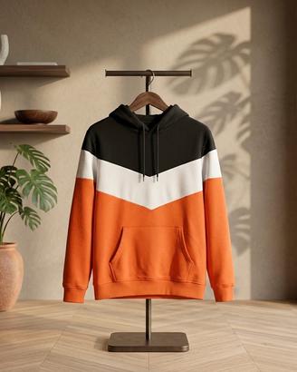 Felpa, Terranova, XL, chevron, arancione