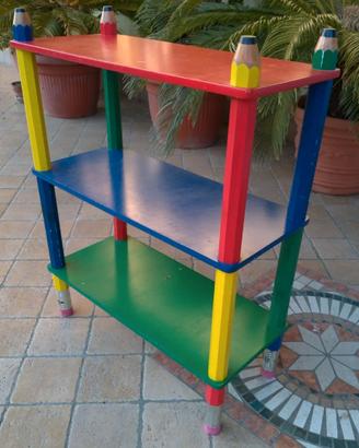 Pierre Sala Libreria Vintage stile Memphis Matita