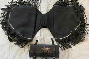 Borse laterali Harley Davidson moto custum vintage