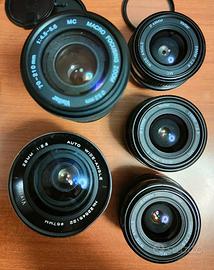 Obiettivi Vivitar con 2 filtri 