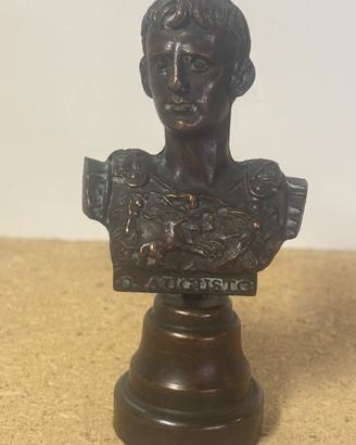Statua Romana Imperatore Ottaviano Augusto vintage