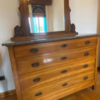 Comò anni 30 con piano in marmo