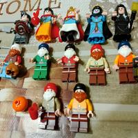 12 minifigure compatibili lego Disney bianca neve 