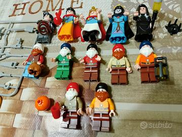 12 minifigure compatibili lego Disney bianca neve 