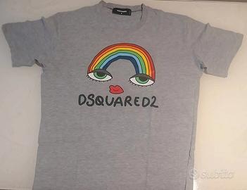 T SHIRT DSQUARED2 ORIGINALE ARCOBALENO