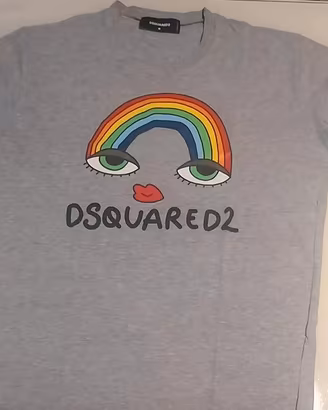 T SHIRT DSQUARED2 ORIGINALE ARCOBALENO