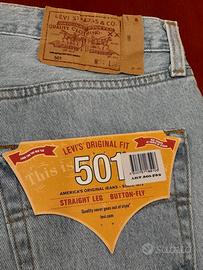 Jeans Levi's 501 azzurri NUOVI. Anni '90.