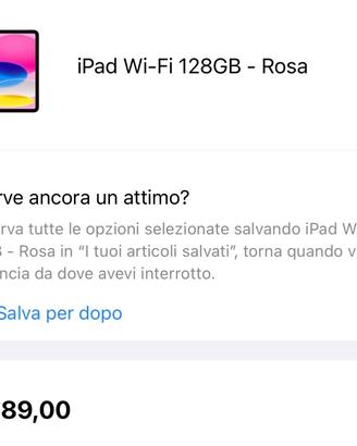 Apple iPad A16 128GB – Come nuovo – Batteria 100%