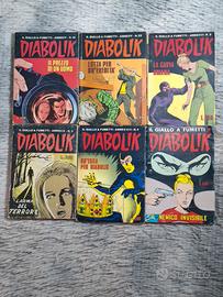 Diabolik Fumetti  Lotto 6 Numeri  Vintage Anni 70