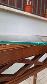 console in legno e vetro