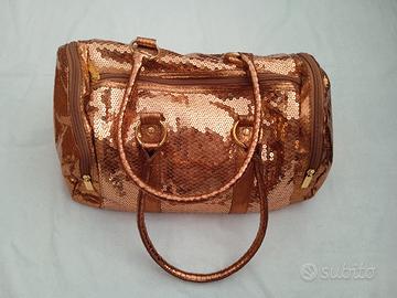 Borsa a spalla bronzo con paillette Carpisa 