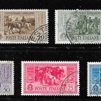 1932 Regno Garibaldi serietta 7 val. usati P. O.